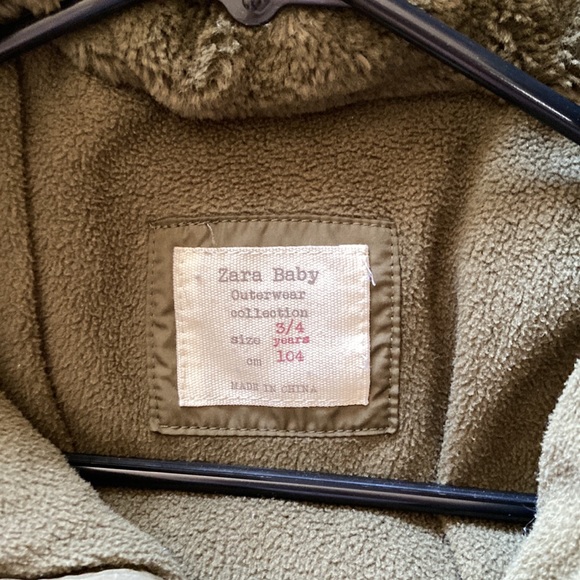 Zara baby army green kids winter vibes coat - Picture 4 of 5
